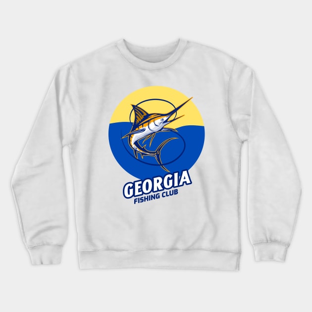 Georgia Fishing Crewneck Sweatshirt by Tip Top Tee's